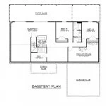 CHD-1554 Country House Plan – Basement Floor Plan