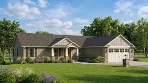 CHD-1554 Country House Plan – Front Elevation