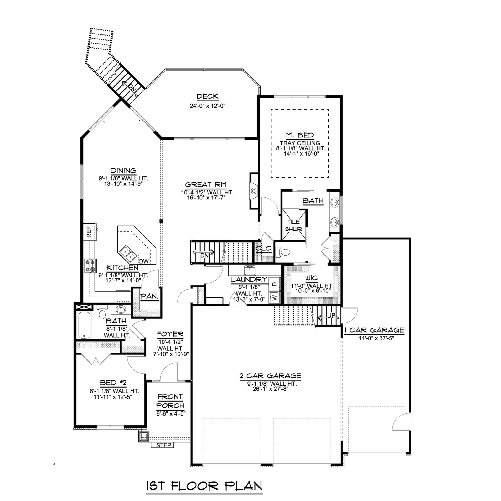 CHD-1555 Country House Plan – Main Floor Plan