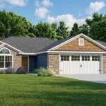 CHD-1556 Country House Plan – Front Elevation