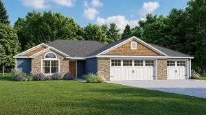 CHD-1556 Country House Plan – Front Elevation