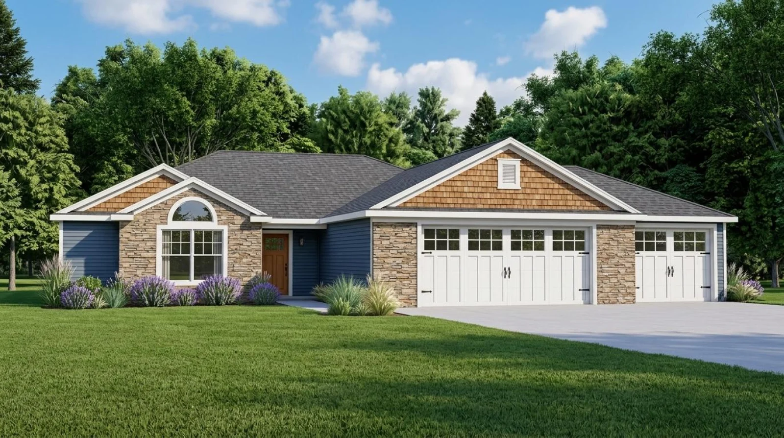 CHD-1556 Country House Plan – Front Elevation