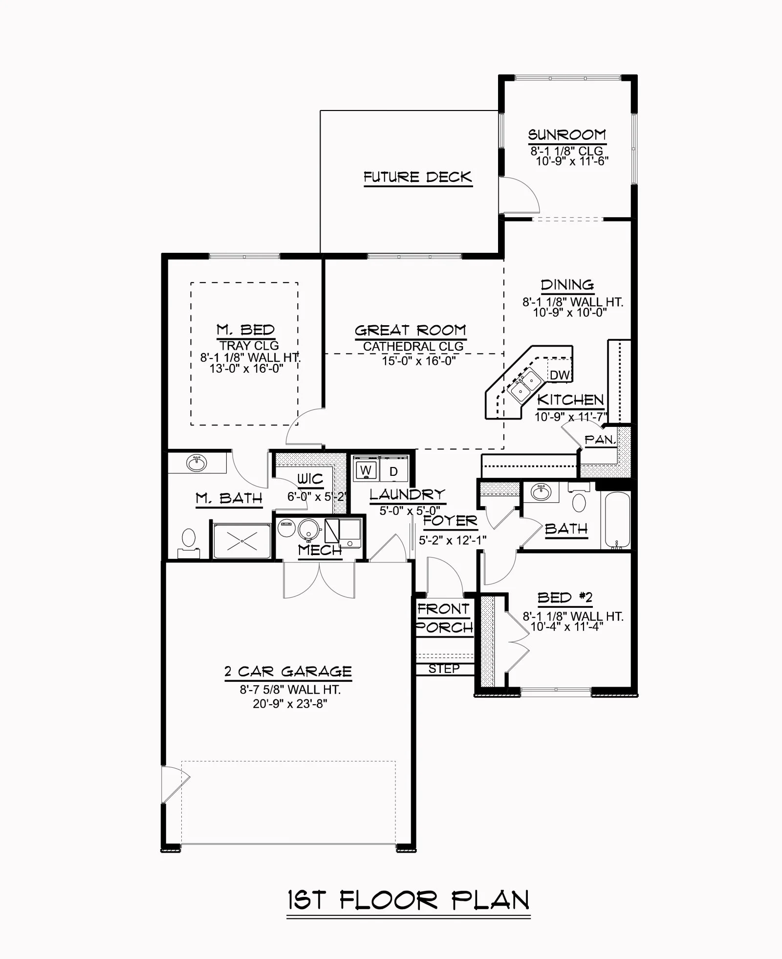 CHD-1560 Country House Plan – Main Floor Plan