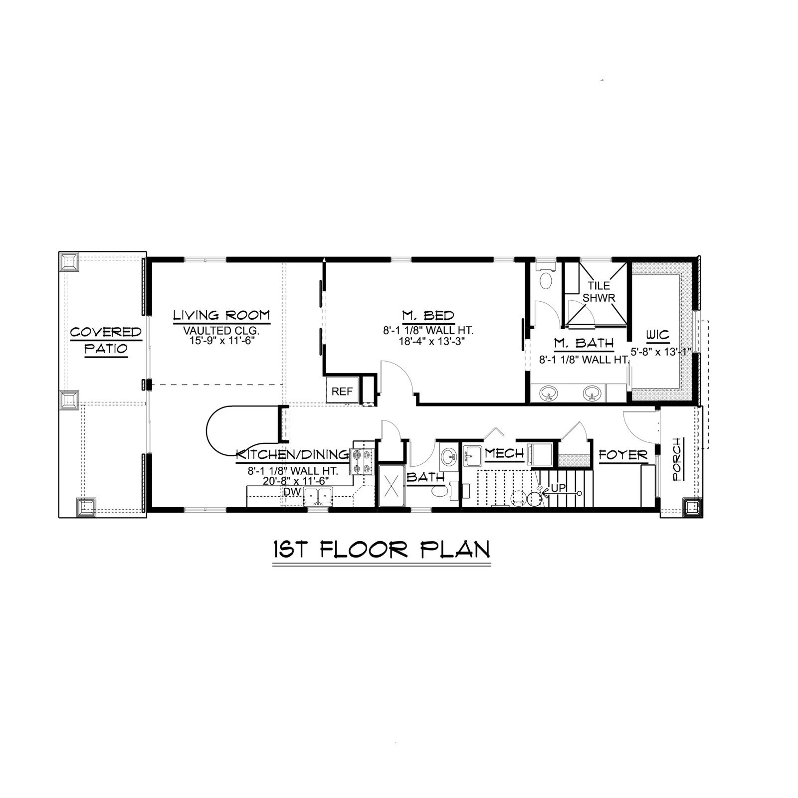 CHD-1561 Beach House Plan – First Floor Plan