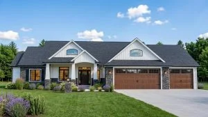CHD-1562 Country House Plan – Front Elevation