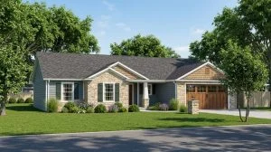 CHD-1571 Country House Plan – Front Elevation