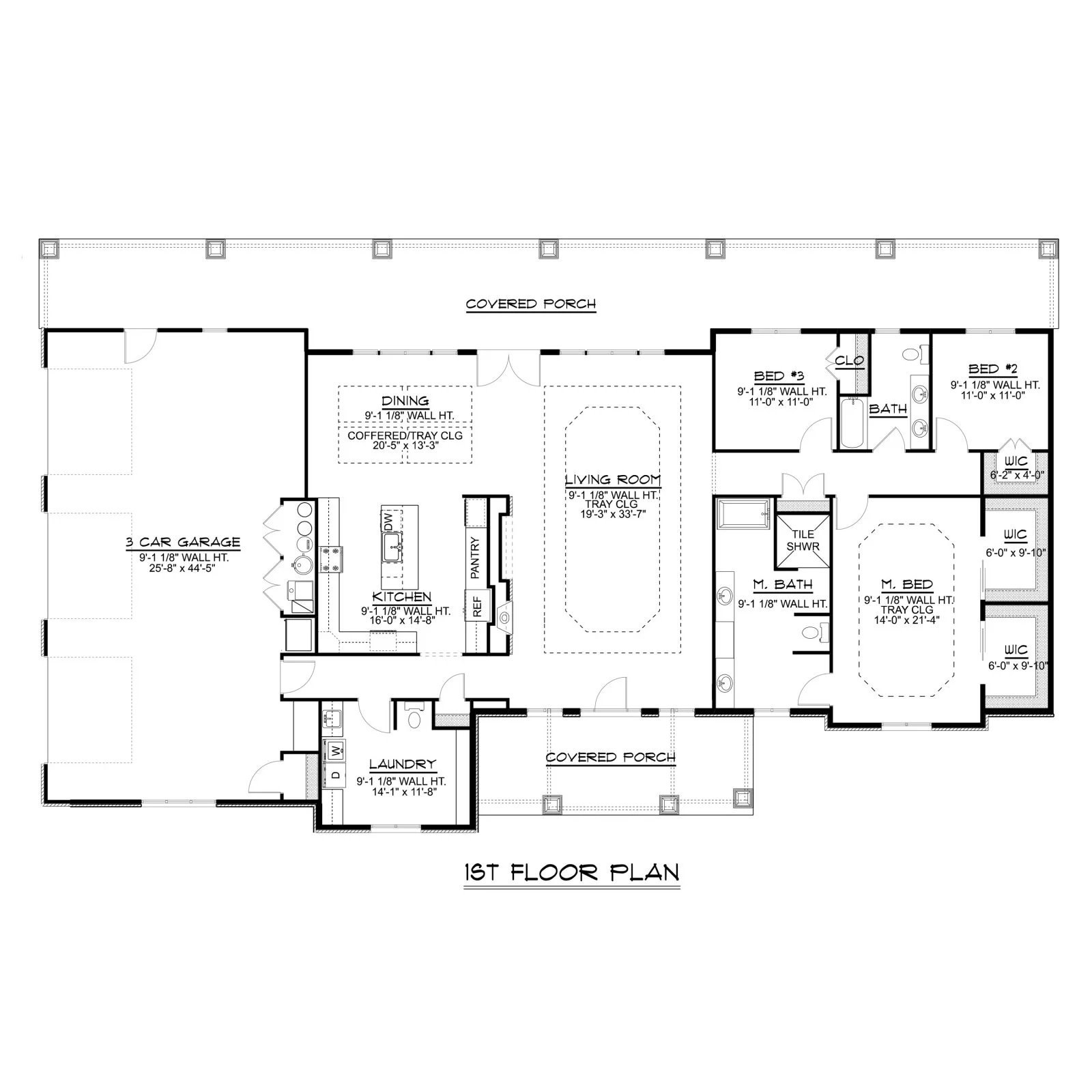 CHD-1577 Country House Plan – Main Floor Plan