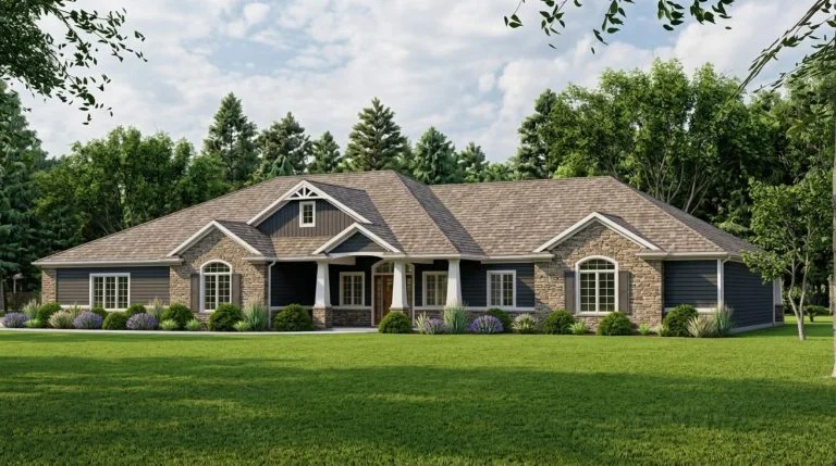 CHD-1577 Country House Plan – Front Elevation
