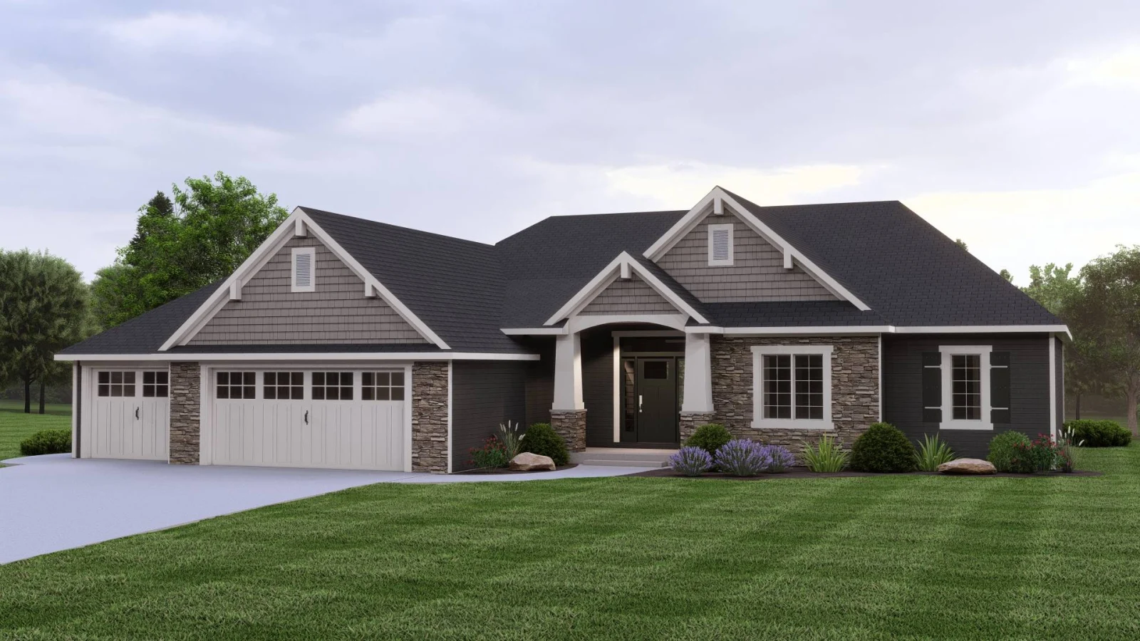 CHD-1579 Colonial House Plan – Front Elevation