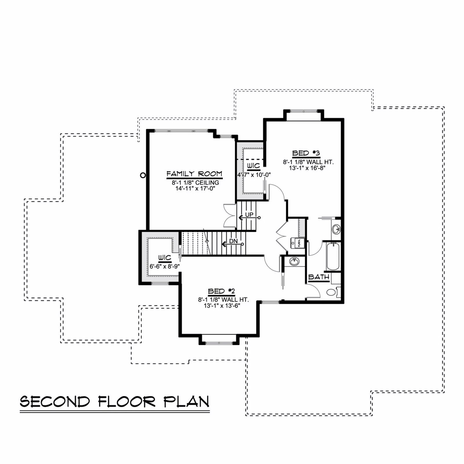 CHD-1582 Country House Plan – Second Floor Plan