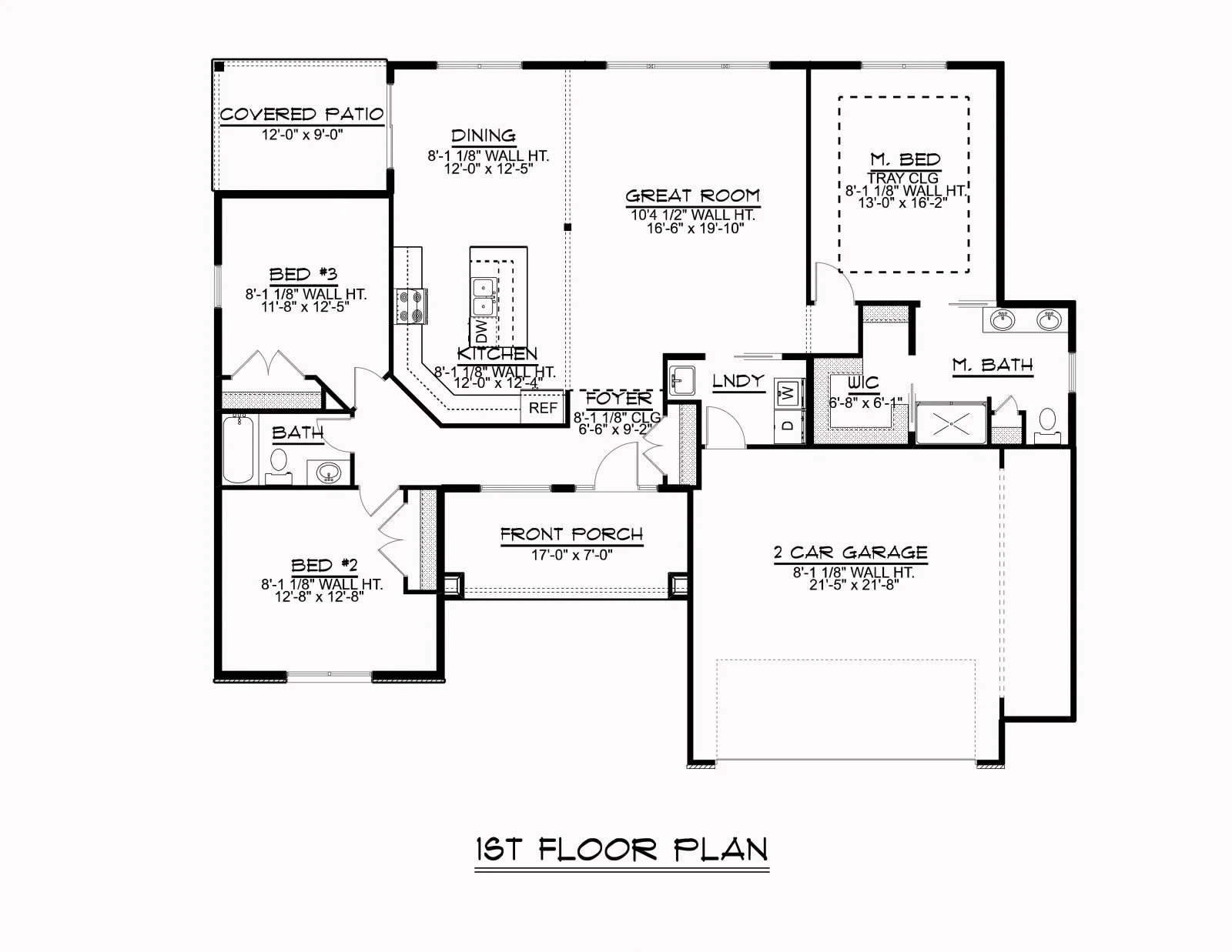 CHD-1583 Country House Plan – Main Floor Plan