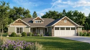 CHD-1583 Country House Plan – Front Elevation