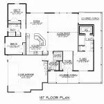 CHD-1586 Country House Plan – Main Floor Plan