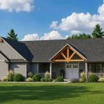 CHD-1586 Country House Plan – Front Elevation