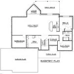 CHD-1588 Beach House Plan – Basement Floor Plan