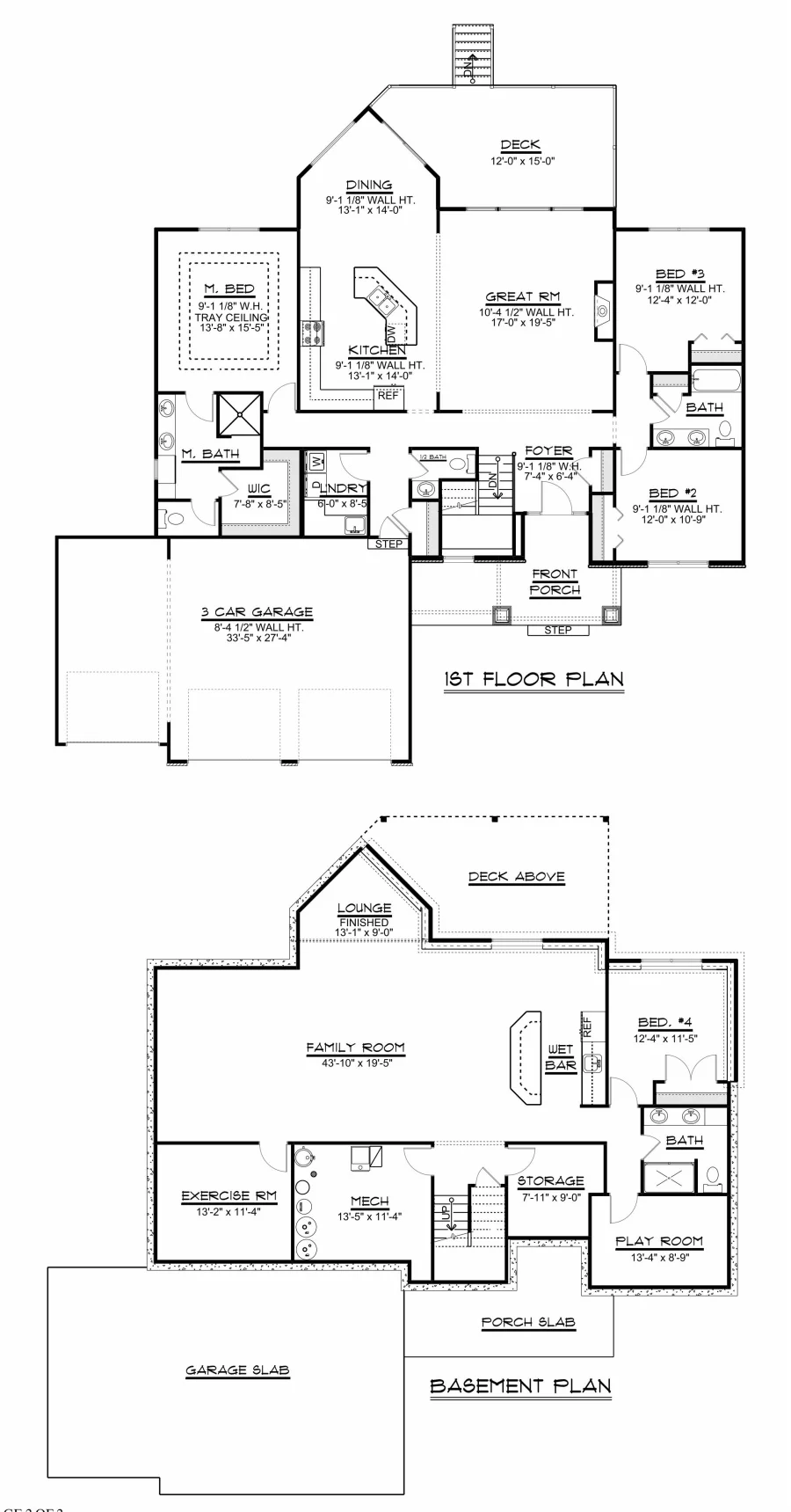 CHD-1588 Beach House Plan – Main Floor Plan