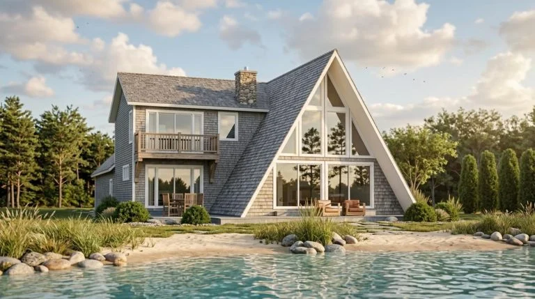 CHD-1591 Beach House Plan – Front Elevation