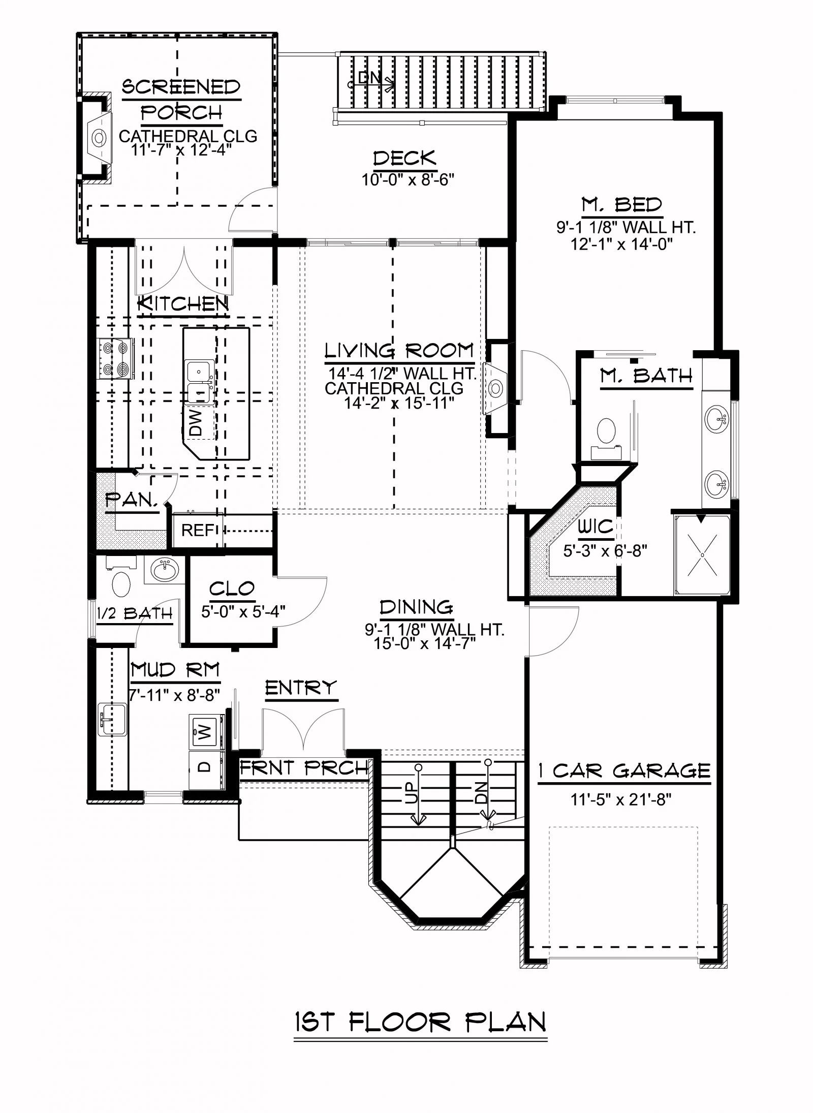 CHD-1592 Beach House Plan – First Floor Plan
