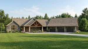 CHD-1609 Country House Plan – Front Elevation