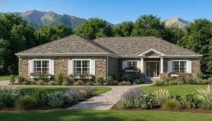 CHD-16100 Country House Plan – Front Elevation