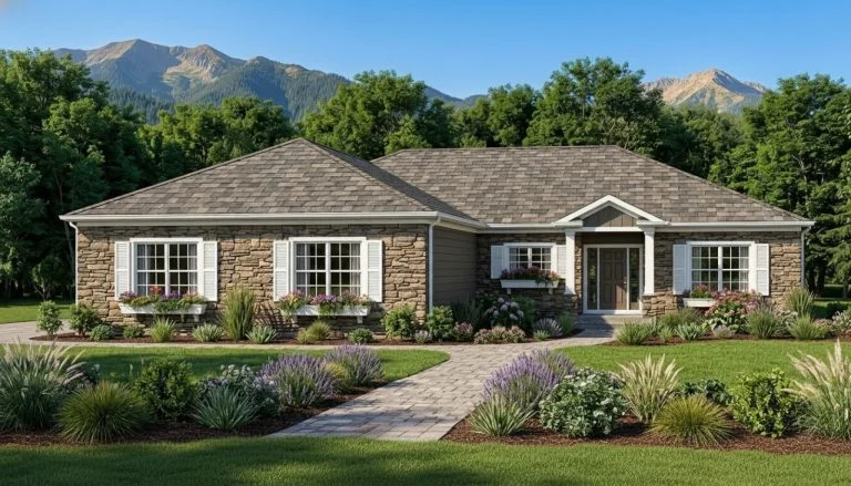 CHD-16100 Country House Plan – Front Elevation