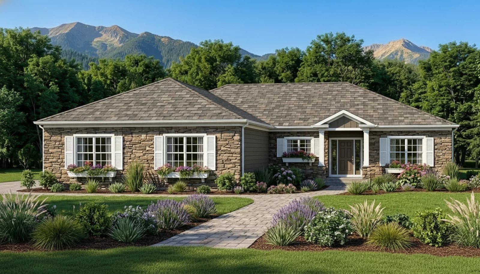 CHD-16100 Country House Plan – Front Elevation