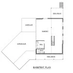 CHD-16106 Cottage House Plan – Basement Floor Plan