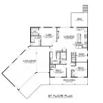 CHD-16106 Cottage House Plan – Main Floor Plan