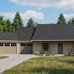 CHD-16106 Cottage House Plan – Front Elevation
