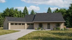 CHD-16106 Cottage House Plan – Front Elevation