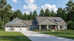 CHD-16115 Cottage House Plan – Front Elevation