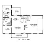 CHD-16118 Cottage House Plan – Main Floor Plan