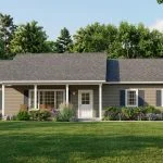 CHD-16118 Cottage House Plan – Front Elevation