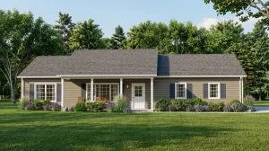 CHD-16118 Cottage House Plan – Front Elevation