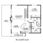 CHD-16119 Cottage House Plan – First Floor Plan