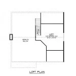 CHD-16119 Cottage House Plan – Loft Floor Plan