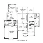 CHD-16120 Cottage House Plan – Main Floor Plan