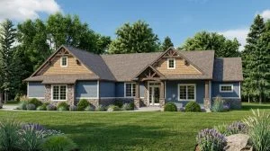 CHD-16120 Cottage House Plan – Front Elevation