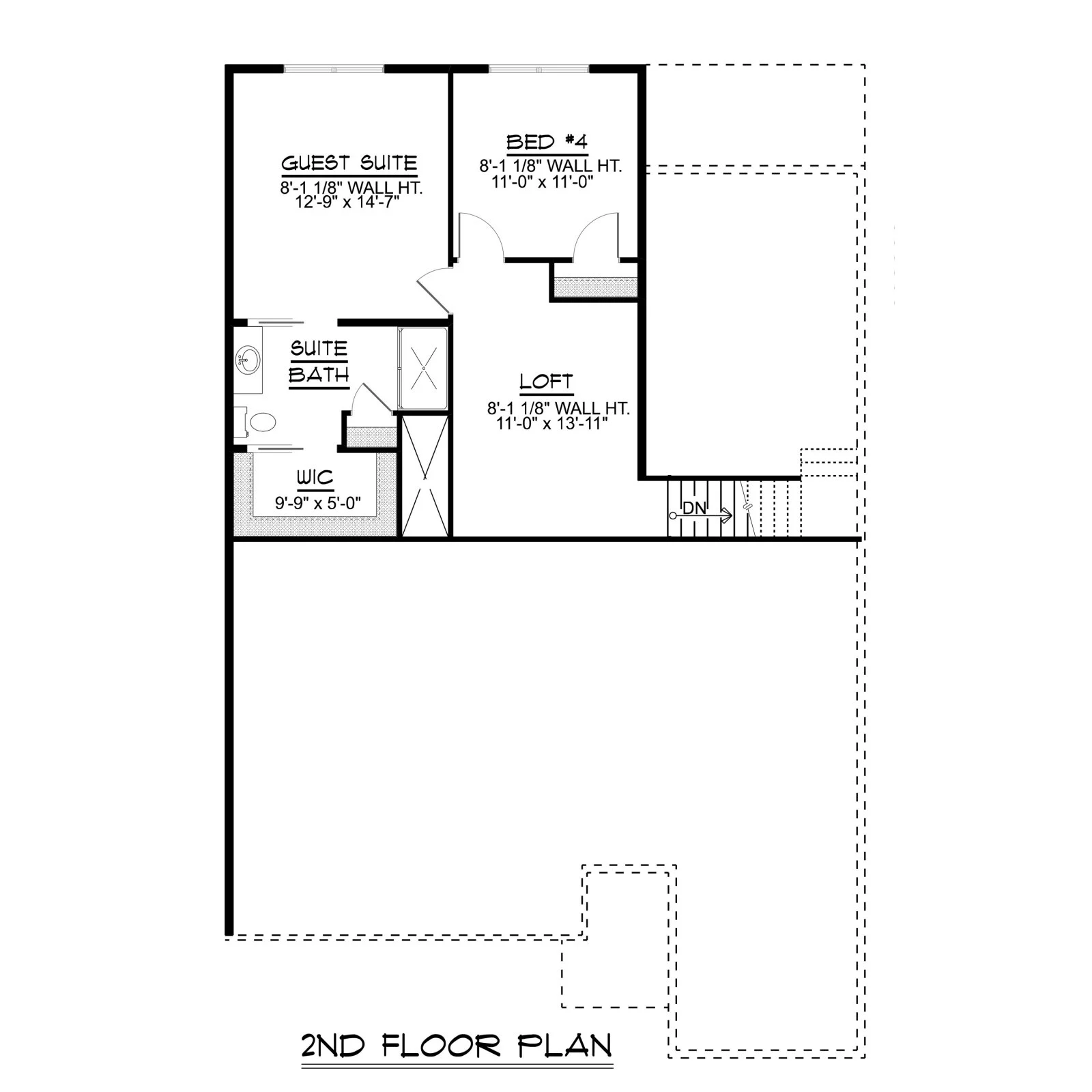 CHD-16122 Cottage House Plan – Second Floor Plan