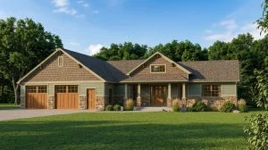 CHD-1614 Country House Plan – Front Elevation