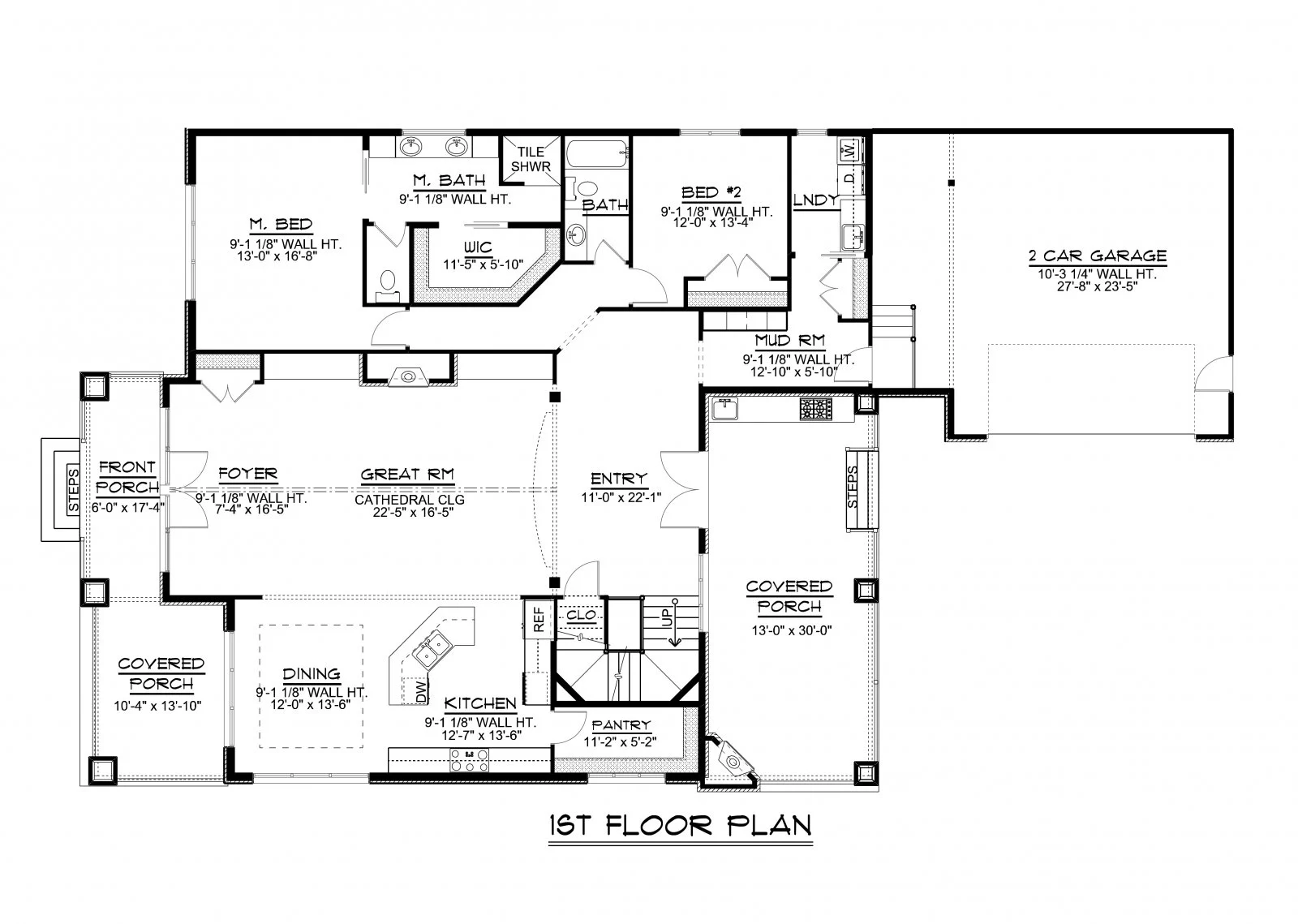 CHD-1617 Country House Plan – First Floor Plan