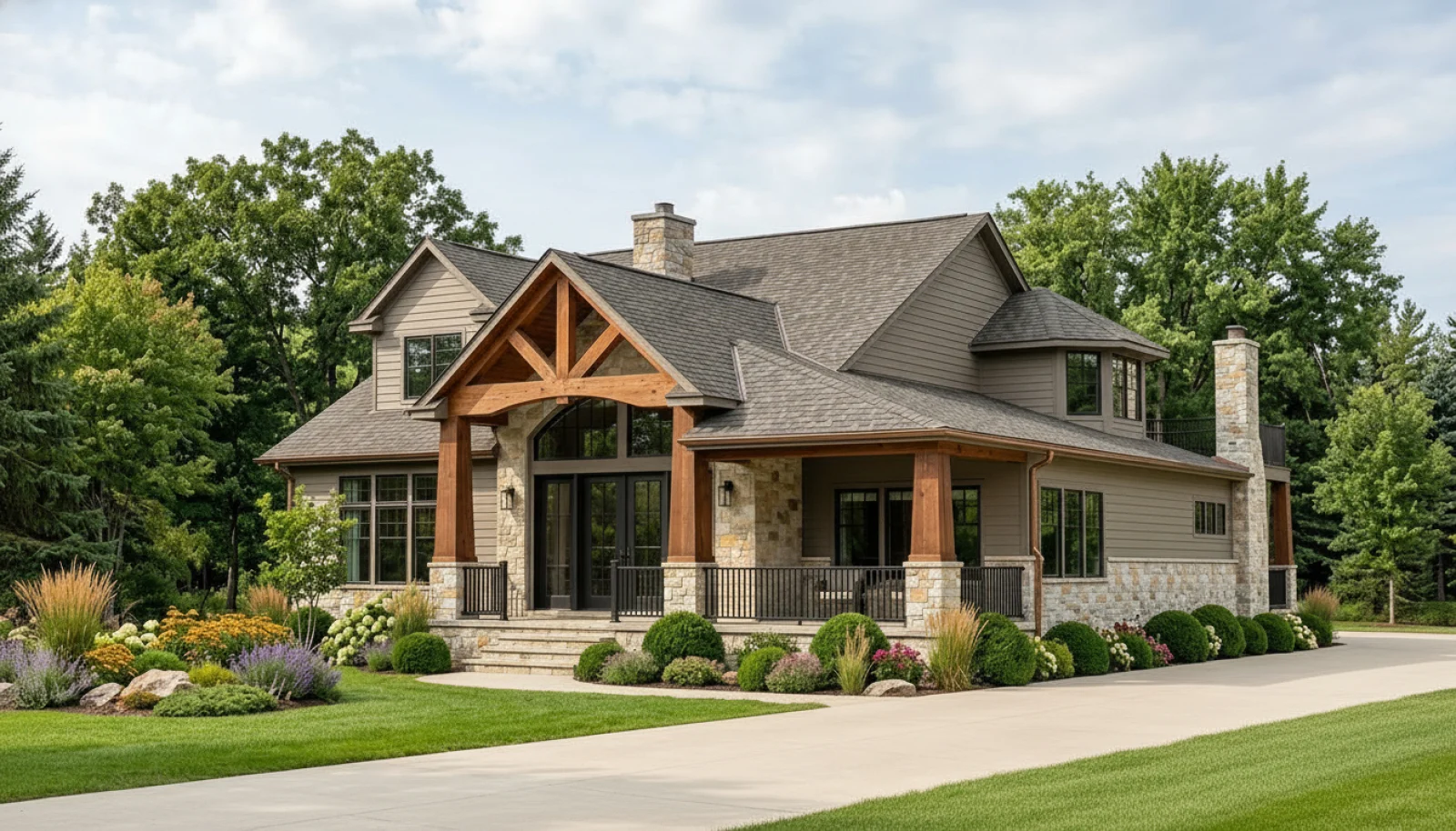 CHD-1617 Country House Plan – Front Elevation