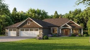 CHD-1618 Country House Plan – Front Elevation