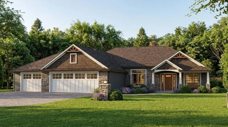 CHD-1618 Country House Plan – Front Elevation
