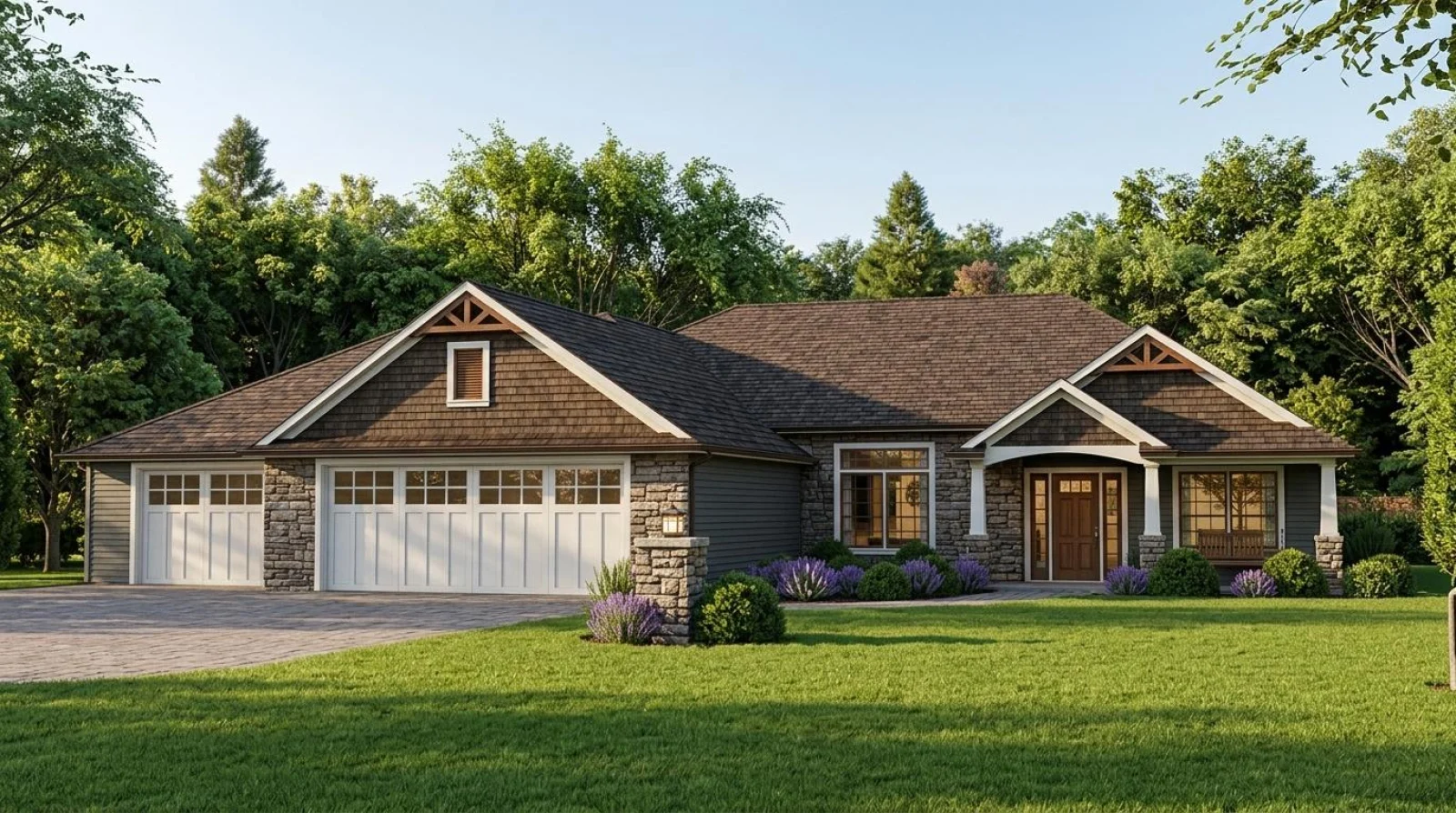 CHD-1618 Country House Plan – Front Elevation