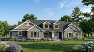 CHD-1619 Country House Plan – Front Elevation