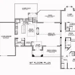 CHD-1625 Contemporary House Plan – Main Floor Plan