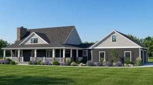 CHD-1626 Country House Plan – Front Elevation