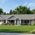 CHD-1629 Country House Plan – Front Elevation