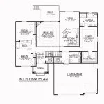 CHD-1639 Colonial House Plan – Main Floor Plan